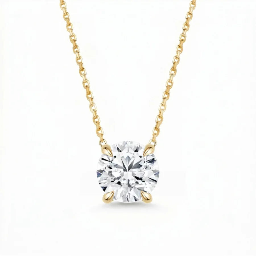 MUSHAN Bijoux sur mesure Collier en argent sterling 925 Moissanite couleur D VVS1 Pendentif princesse raffiné intemporel et tendance Diamant