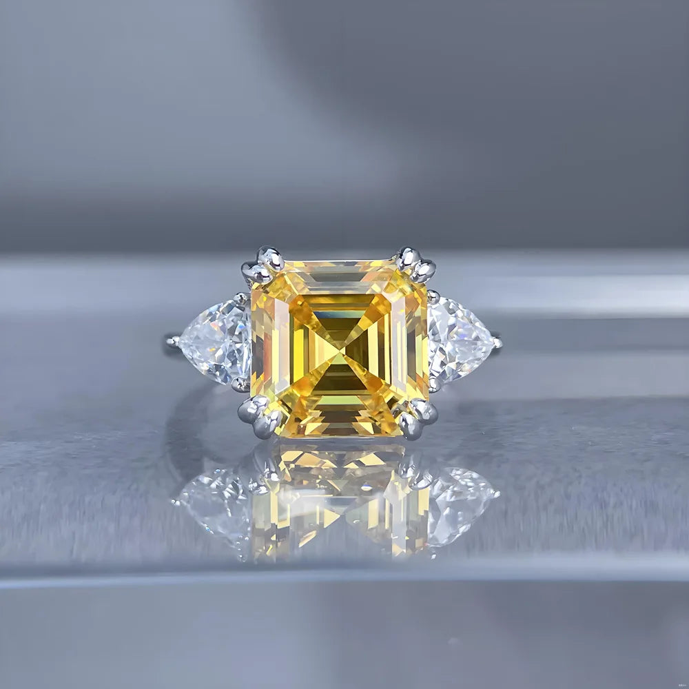 Anillo de boda de plata de ley 925 de MuShan Jewelry, diamante de alto carbono, regalo para despedida de soltera, regalo del Día de la Madre, anillos para mujer, joyería fina