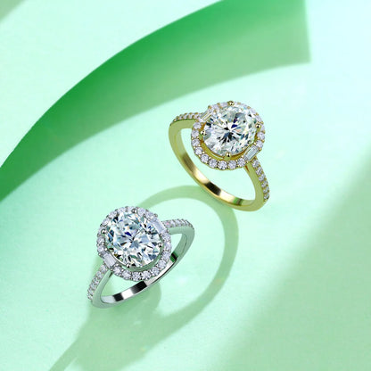 MUSHAN Luxury Jewelry 925 Sterling Silver Ring Band Women GRA Certificated Moissanite Diamond Emerald D Color Rings Fine Jewelry