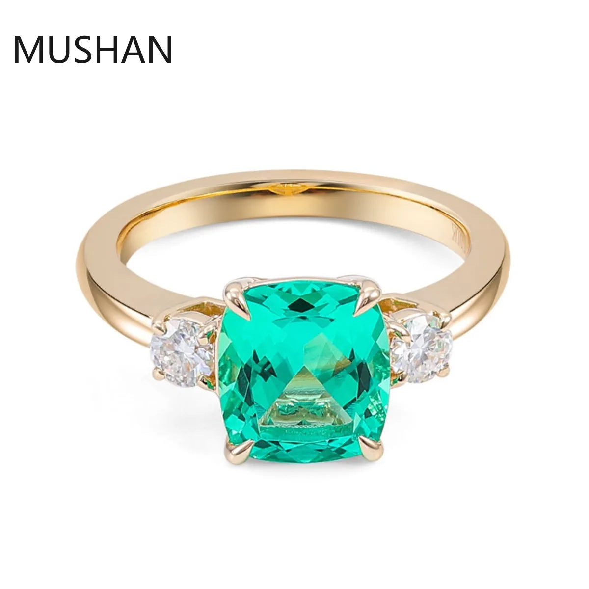MUSHAN Luxury Custom 14K 18K Gold Rings Band Jewelry With Moissanite Diamond Lab Grown Gemstones Diamond Wedding Ring For Women