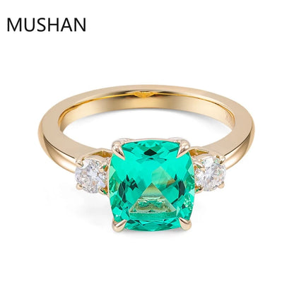MUSHAN Luxury Custom 14K 18K Gold Rings Band Jewelry With Moissanite Diamond Lab Grown Gemstones Diamond Wedding Ring For Women
