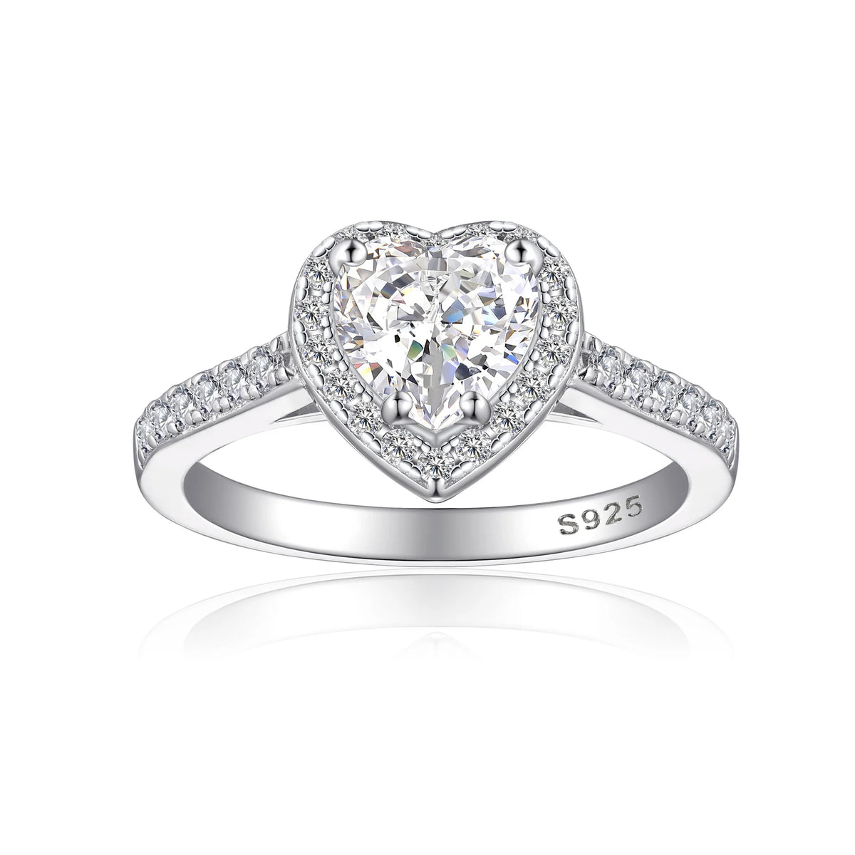 MuShan Jewelry 925 Sterling Silver Ring Wedding Band High Carbon Diamond Daughter Gift Elegant Jewelry Women Rings Fine Jewelry