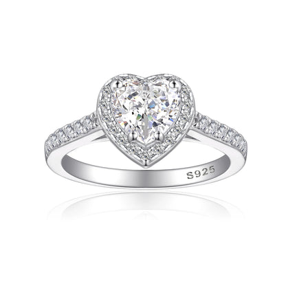 MuShan Jewelry 925 Sterling Silver Ring Wedding Band High Carbon Diamond Daughter Gift Elegant Jewelry Women Rings Fine Jewelry