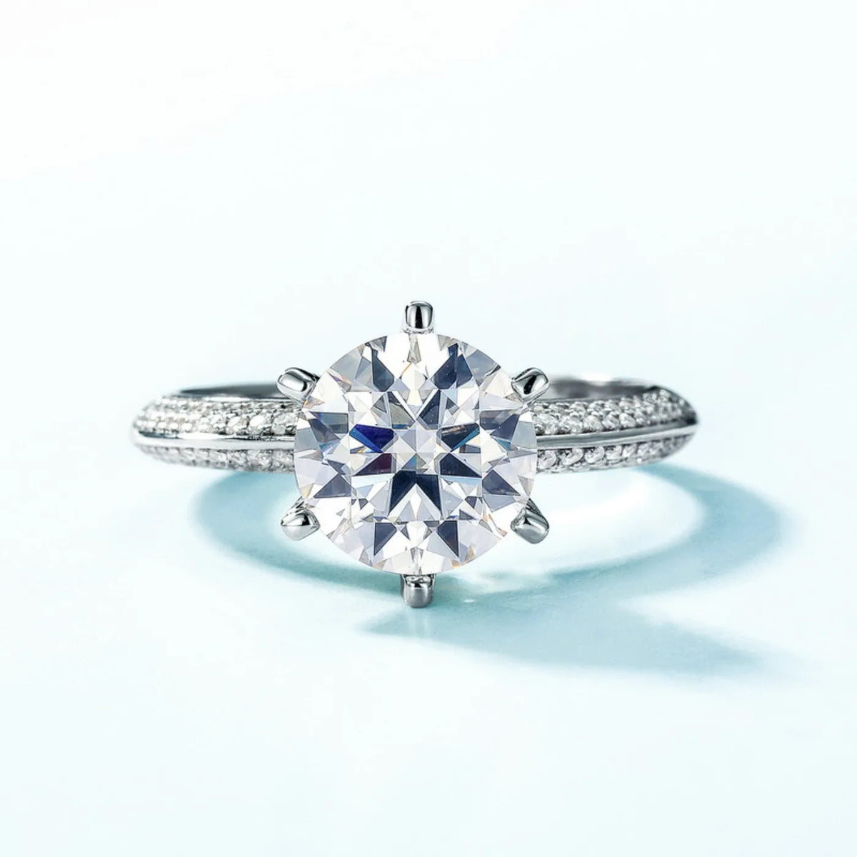 Bague de mariage en argent sterling 925 MUHAN Luxury Jewelry pour femme, diamant moissanite couleur D avec certificat GRA, bijou raffiné