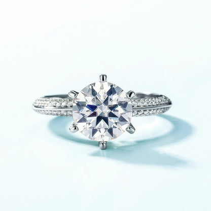 Bague de mariage en argent sterling 925 MUHAN Luxury Jewelry pour femme, diamant moissanite couleur D avec certificat GRA, bijou raffiné