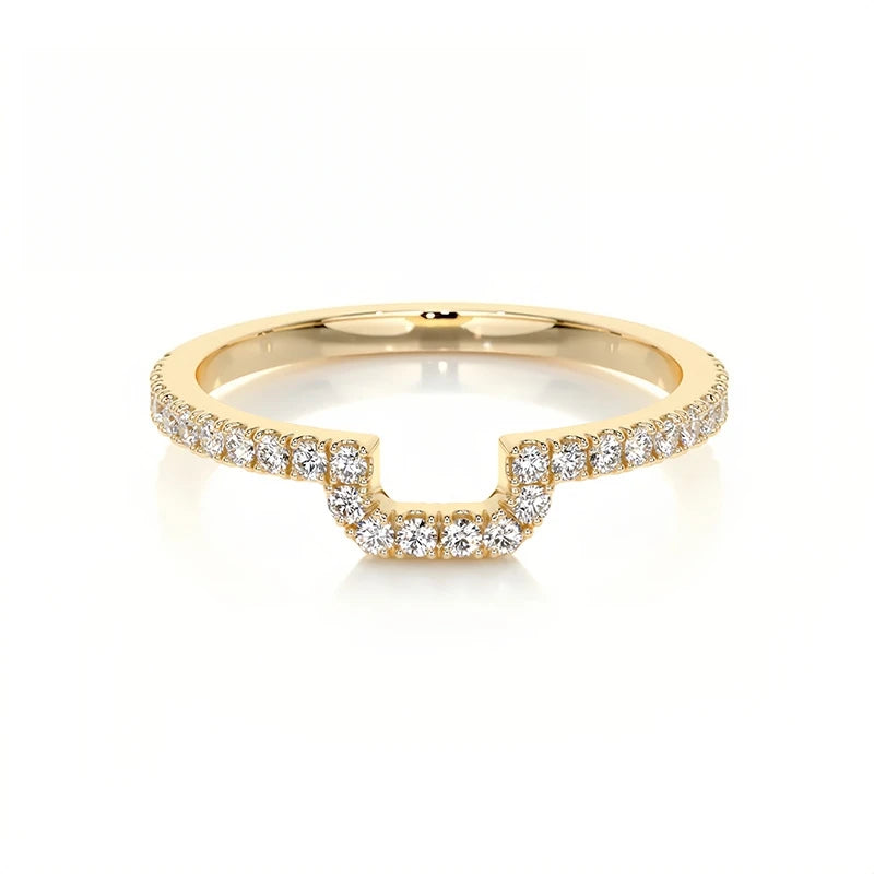 MuShan Luxury Jewelry 925 Sterling Silver Ring D Color Moissanite Classic Ring Women 18K Gold Plated MST Patent Jewellery