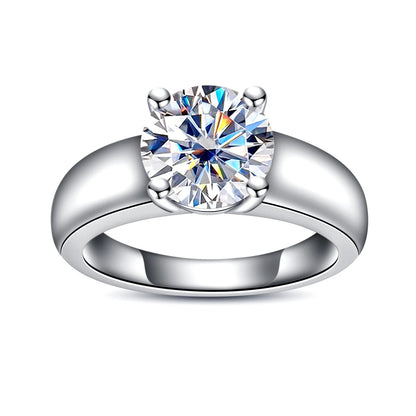 Bague MuShan en argent sterling 925 avec moissanite VVS, bague glamour pour femme, plaquée or 18 carats, brevet MST, bijoux fins certifiés GRA
