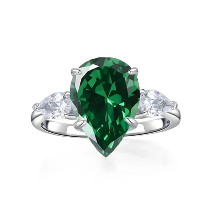 MuShan Jewelry 925 Sterling Silver Ring Wedding Band HCD Gemstones Engagement Party Valentine Gift Women Rings Fine Jewelry