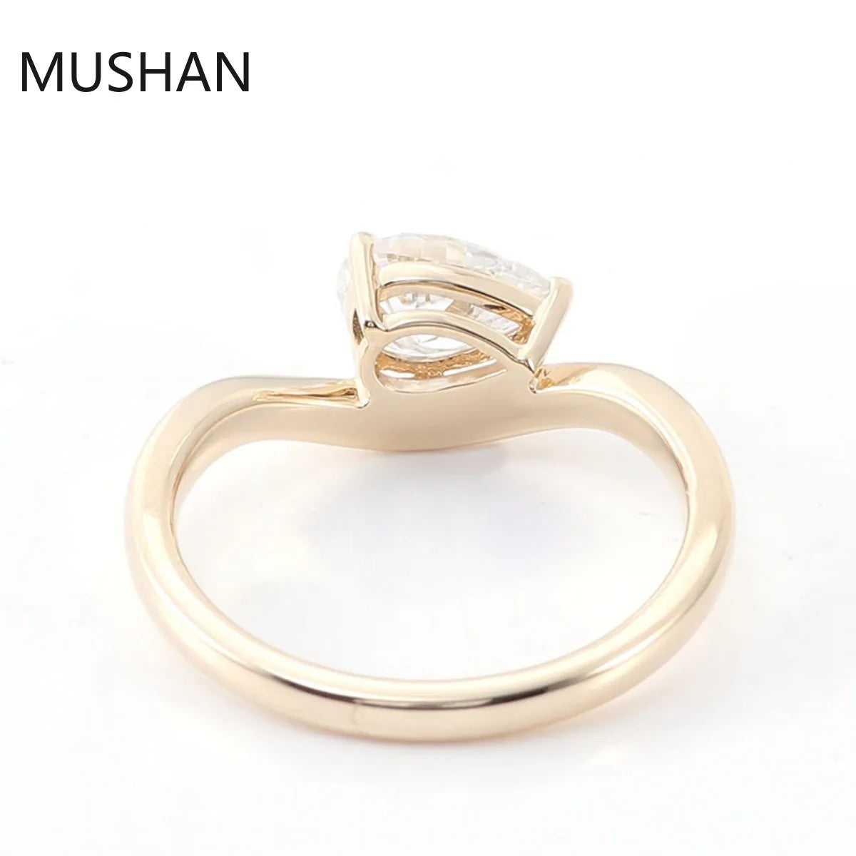 MUSHAN Luxury Custom 14K 18K Gold Rings Band Jewelry With Moissanite Diamond Lab Grown Gemstones Diamond Wedding Ring For Women
