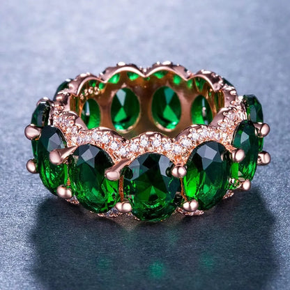 MUSHAN Custom Jewelry 24ct Lab Grown Emerald Ring Band For Women 925 Sterling Silver Rings s925 Wedding Gemstones Fine Jewelry