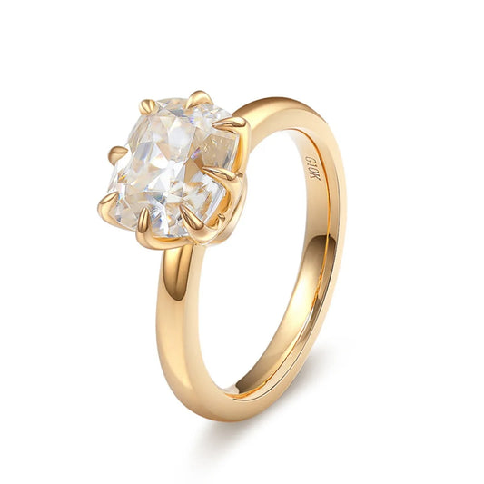 MUSHAN Luxury Custom 14K 18K Gold Rings Band Jewelry With Moissanite Diamond Lab Grown Gemstones Diamond Wedding Ring For Women