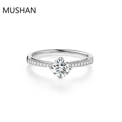 MUSHAN Luxury Custom 14K 18K Gold Rings Band Jewelry With Moissanite Diamond Lab Grown Gemstones Diamond Wedding Ring For Women