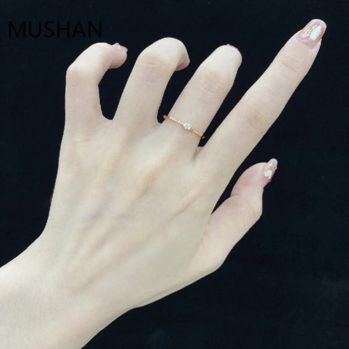 MUSHAN Luxury Custom 14K 18K Gold Rings Band Jewelry With Moissanite Diamond Lab Grown Gemstones Diamond Wedding Ring For Women