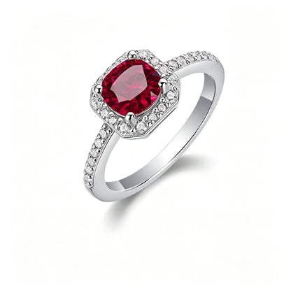 MUSHAN Custom Jewelry 925 Sterling Silver Ring Band for Women 1ct Lab Grown Gemstones Ruby Emerald Sapphire Rings Jewelry
