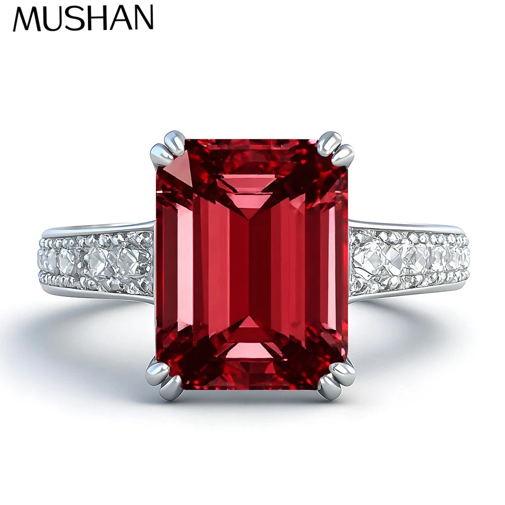 Bague de mariage MuShan Jewelry en argent sterling 925 avec diamant à haute teneur en carbone, cadeau pour demoiselle d'honneur, cadeau pour fille, bagues pour femmes, joaillerie fine