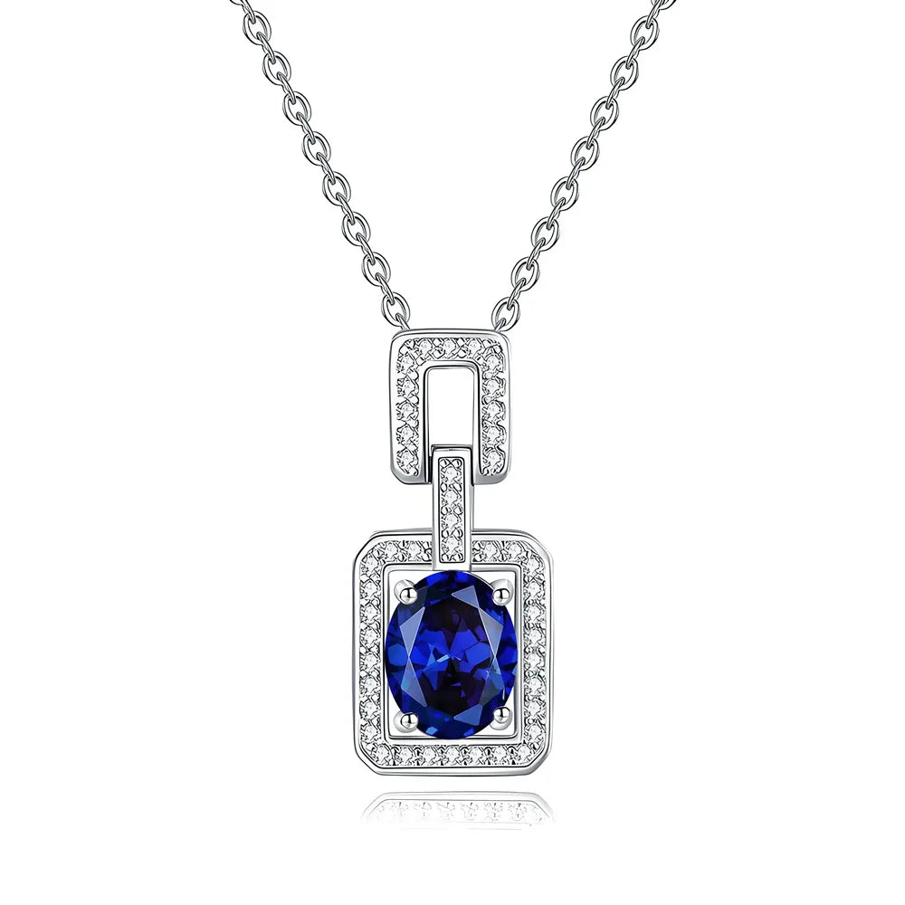 MuShan Jewelry 925 Sterling Silver Necklace Pendant Chain HCD Diamonds Bachelorette Gift Daughter Gift Women Necklaces Jewelry