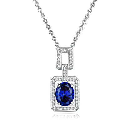 MuShan Jewelry 925 Sterling Silver Necklace Pendant Chain HCD Diamonds Bachelorette Gift Daughter Gift Women Necklaces Jewelry