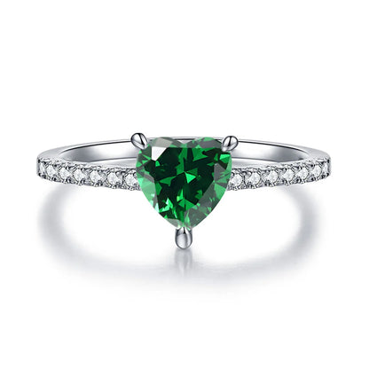 Anillo de diamantes amarillos en forma de corazón MUSHAN Luxury Jewelry, anillo de plata pura S925 con encanto femenino