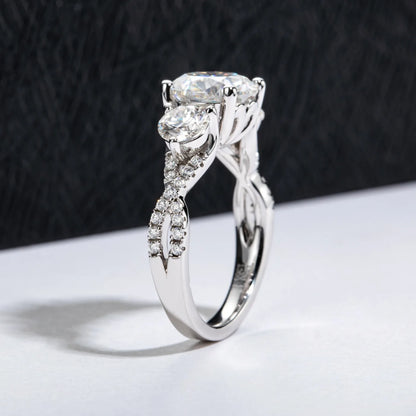 MUHAN Luxury Jewelry  925 Sterling Silver Ring Wedding Band  Women GRA Certificate Moissanite Diamond Rings D Color Fine Jewelry