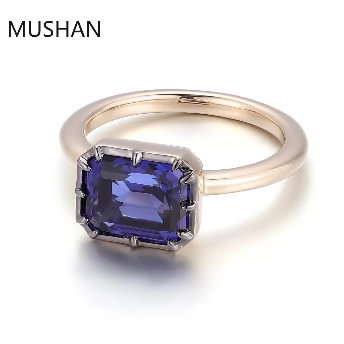 MUSHAN Luxury Custom 14K 18K Gold Rings Band Jewelry With Moissanite Diamond Lab Grown Gemstones Diamond Wedding Ring For Women
