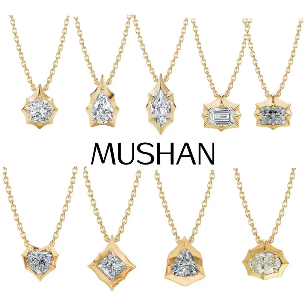 MUSHAN Luxury Jewelry 925 Sterling Silver Necklace Pendant Women 2ctw Moissanite Diamond D Color VVS Luxury Necklace Accessories