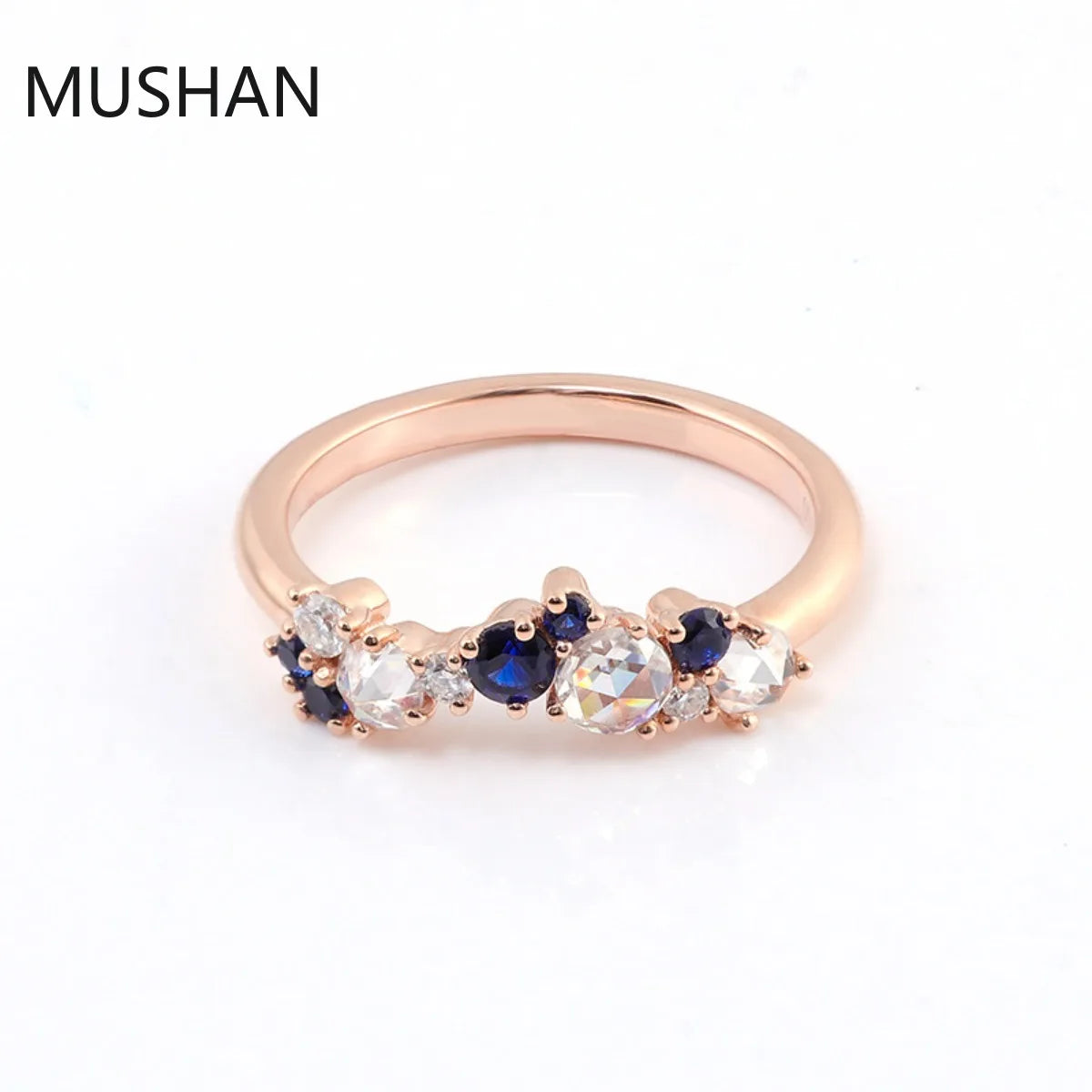 MUSHAN Luxury Custom 14K 18K Gold Rings Band Jewelry With Moissanite Diamond Lab Grown Gemstones Diamond Wedding Ring For Women