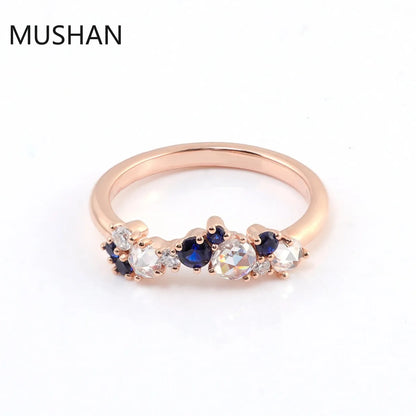 MUSHAN Luxury Custom 14K 18K Gold Rings Band Jewelry With Moissanite Diamond Lab Grown Gemstones Diamond Wedding Ring For Women