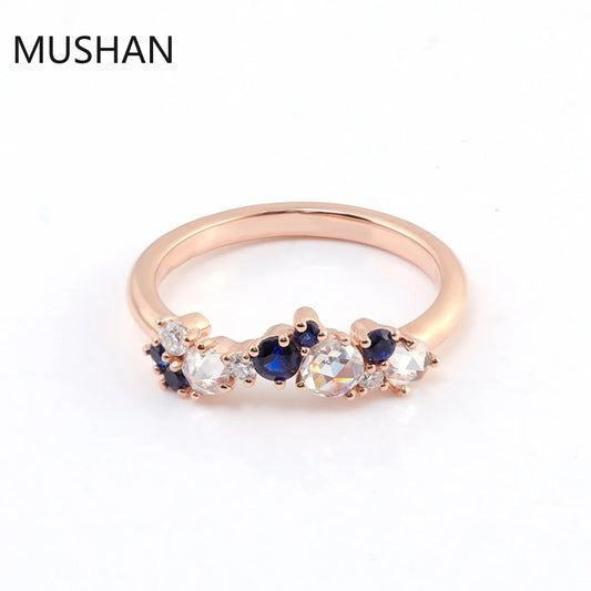 MUSHAN Luxury Custom 14K 18K Gold Rings Band Jewelry With Moissanite Diamond Lab Grown Gemstones Diamond Wedding Ring For Women