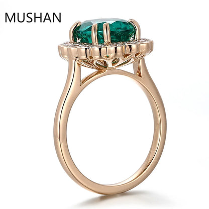 MUSHAN Luxury Custom 14K 18K Gold Rings Band Jewelry With Moissanite Diamond Lab Grown Gemstones Diamond Wedding Ring For Women