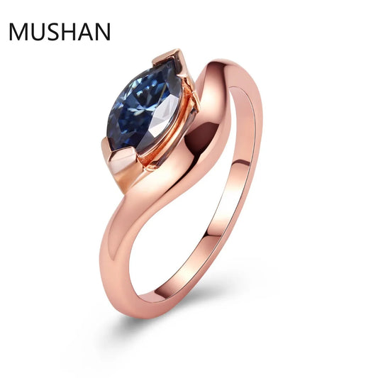 MUSHAN Luxury Custom 14K 18K Gold Rings Band Jewelry With Moissanite Diamond Lab Grown Gemstones Diamond Wedding Ring For Women