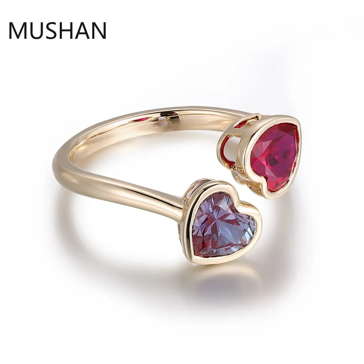 MUSHAN Luxury Custom 14K 18K Gold Rings Band Jewelry With Moissanite Diamond Lab Grown Gemstones Diamond Wedding Ring For Women