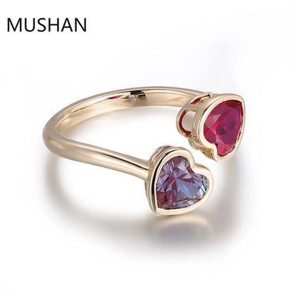 MUSHAN Luxury Custom 14K 18K Gold Rings Band Jewelry With Moissanite Diamond Lab Grown Gemstones Diamond Wedding Ring For Women