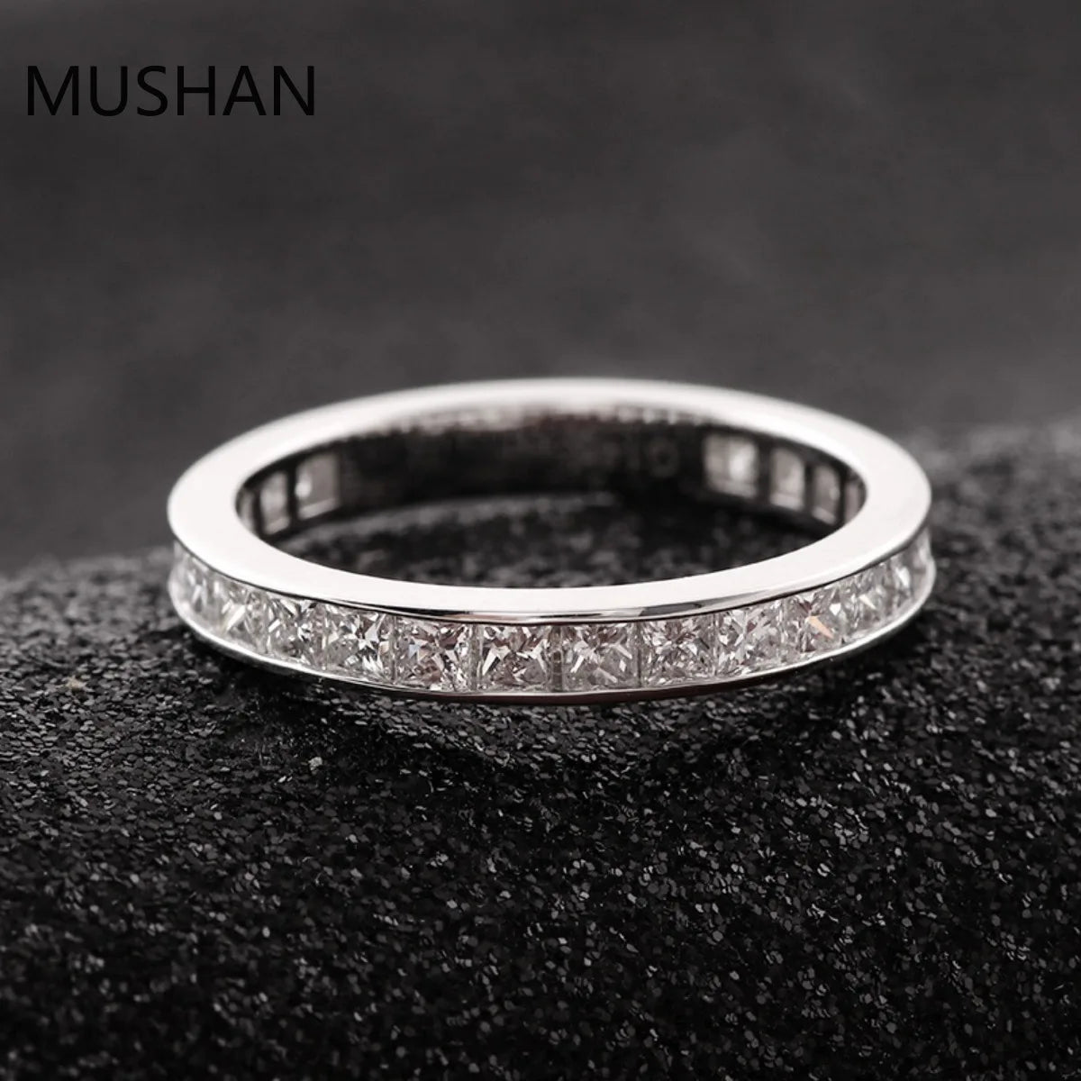 MUSHAN Luxury Custom 14K 18K Gold Rings Band Jewelry With Moissanite Diamond Lab Grown Gemstones Diamond Wedding Ring For Women