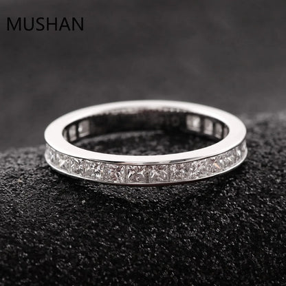 MUSHAN Luxury Custom 14K 18K Gold Rings Band Jewelry With Moissanite Diamond Lab Grown Gemstones Diamond Wedding Ring For Women