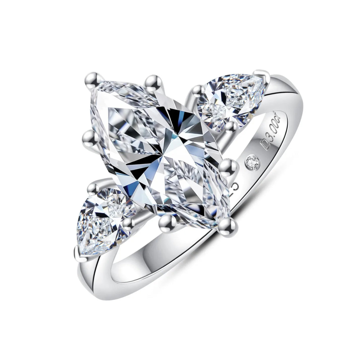 MUHAN Luxury Jewelry  925 Sterling Silver Ring Wedding Band  Women GRA Certificate Moissanite Diamond Rings D Color Fine Jewelry