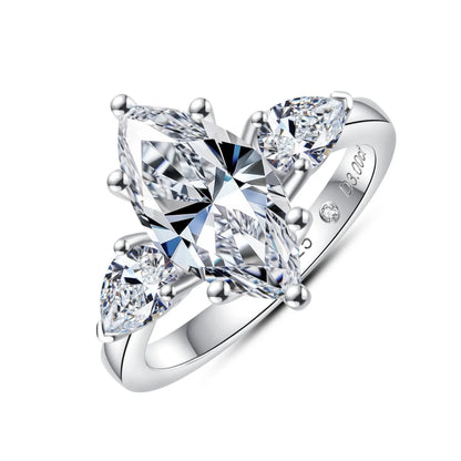 MUHAN Luxury Jewelry  925 Sterling Silver Ring Wedding Band  Women GRA Certificate Moissanite Diamond Rings D Color Fine Jewelry