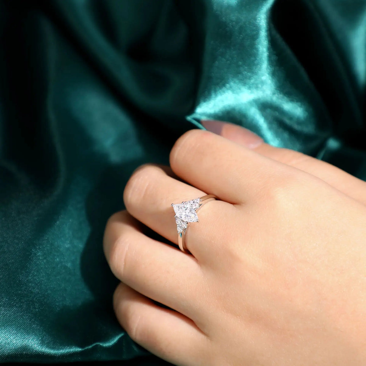 MuShan Designer Jewelry 925 Sterling Silver Ring Zircon 7A Marquise Vacation for Girls 18K Rose Gold Plated Fine Jewelry Rings
