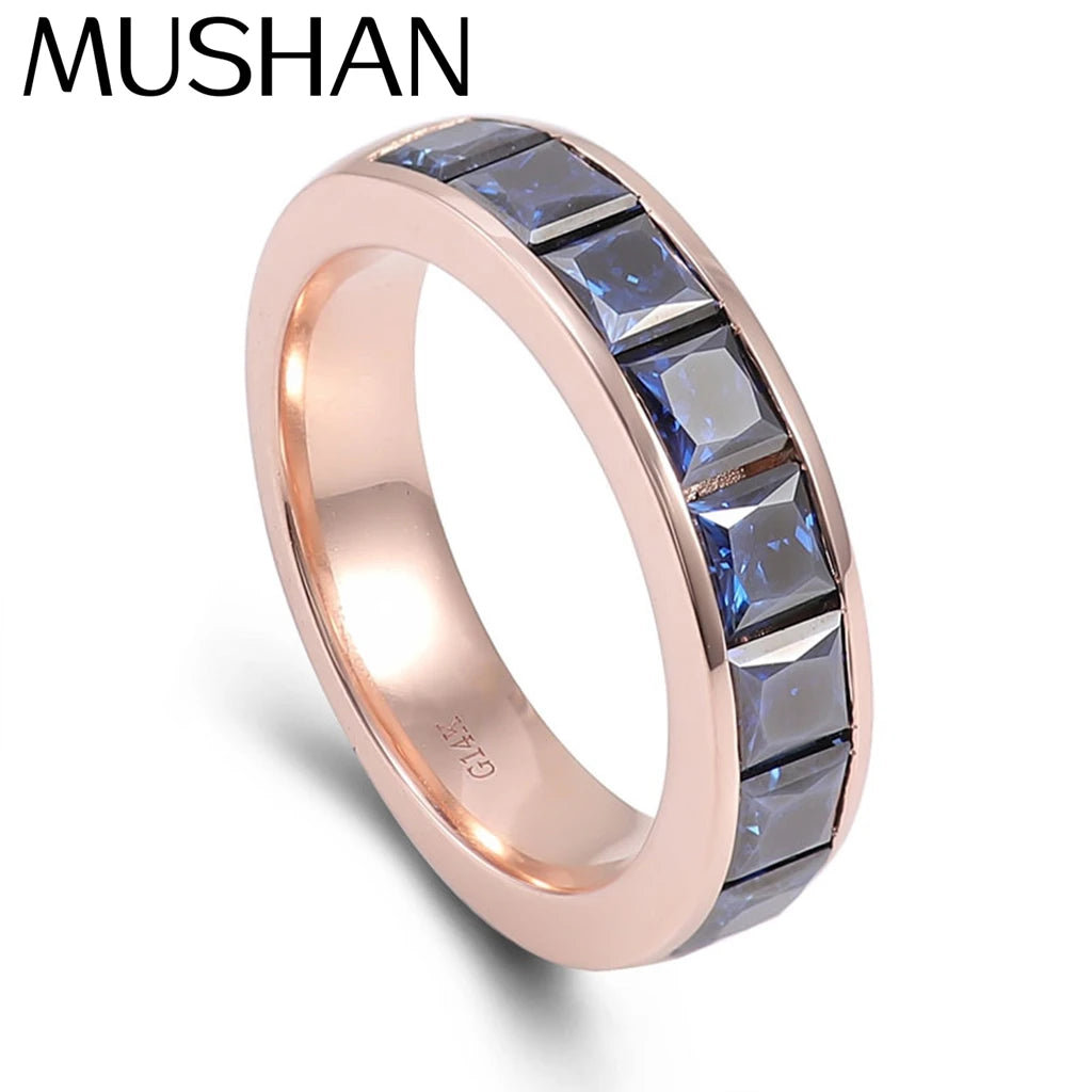 MUSHAN Joyería a medida, anillo de oro de 10k, 14k, 18k, joyería con piedras preciosas cultivadas en laboratorio, anillos de oro de 18k para regalo de fiesta de bodas para mujer, certificado NGTC