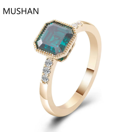 MUSHAN Luxury Custom 14K 18K Gold Rings Band Jewelry With Moissanite Diamond Lab Grown Gemstones Diamond Wedding Ring For Women