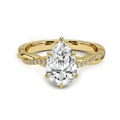 MuShan Designer Jewelry 925 Sterling Silver Ring Moissanite Promise Ring Women 18K Real Gold Plated MST Patent Fine Rings