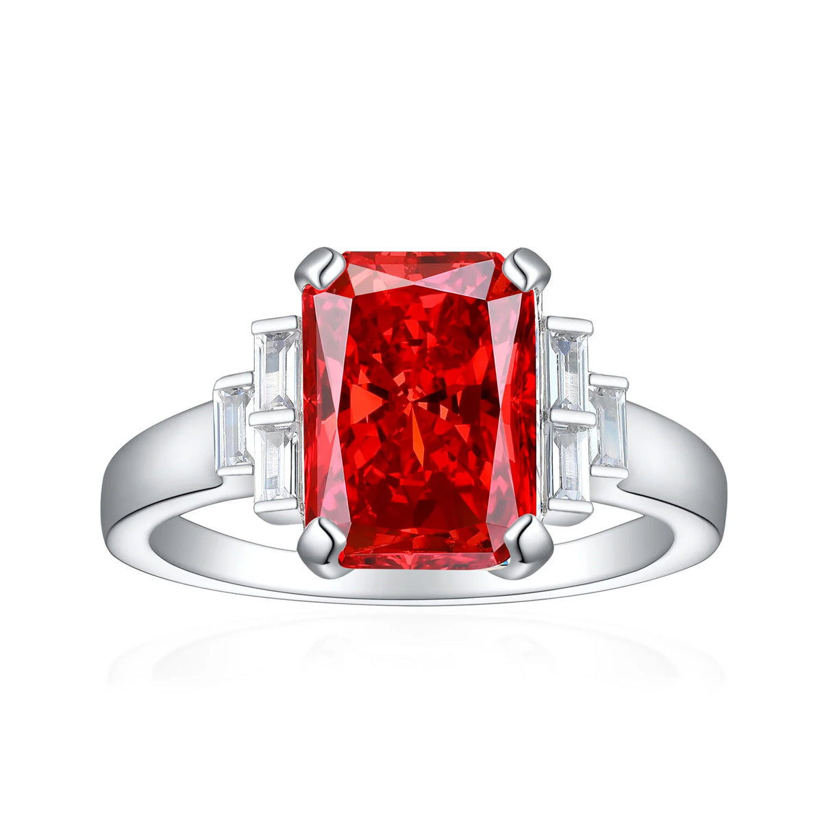 MuShan Jewelry 925 Sterling Silver Ring Wedding Band High Carbon Diamond Christmas Gift Romantic Style Women Rings Fine Jewelry
