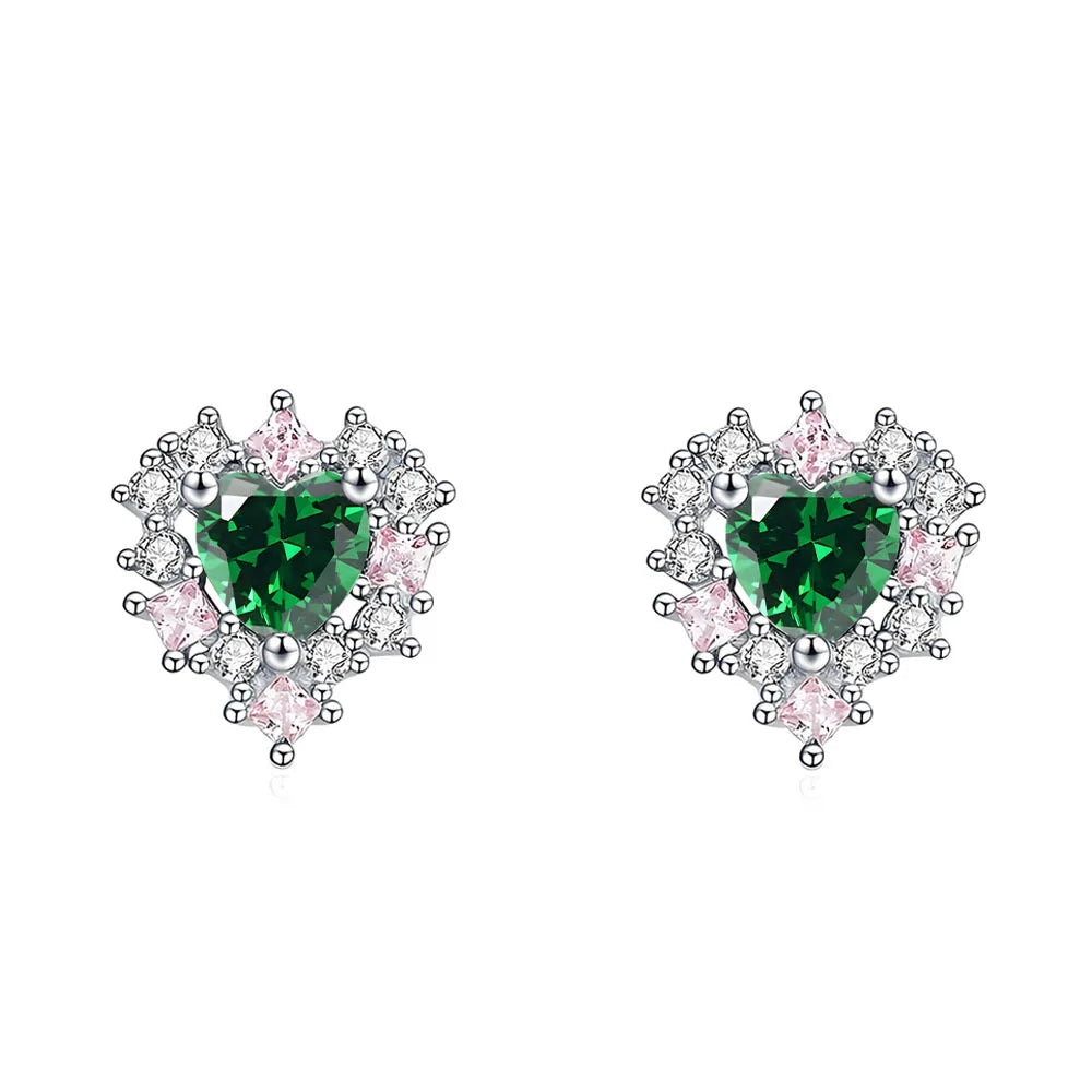 MuShan Jewelry 925 Sterling Silver Stud Earrings Dangle High Carbon Diamond Bridal Shower Modern Women Earring Fine Jewelry