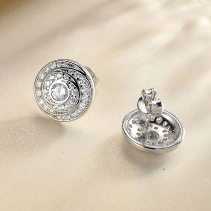 MuShan Jewelry 925 Sterling Silver Stud Earrings Dangle HCD Gemstones Bridal Shower Best Friend Gift Women Earring Fine Jewelry