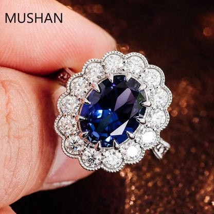 MUSHAN Luxury Custom 14K 18K Gold Rings Band Jewelry With Moissanite Diamond Lab Grown Gemstones Diamond Wedding Ring For Women