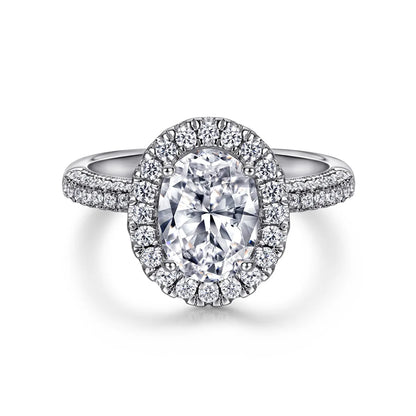 MuShan Jewelry 925 Sterling Silver Rings Bands Wedding Ring 7A Cubic Zirconia Rings Bands Engagement Anniversary  Women Gift