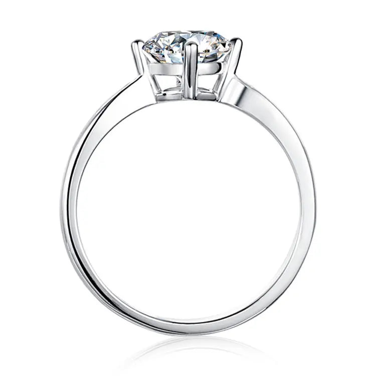 MuShan Luxury Jewelry 925 Sterling Silver Ring VVS Moissanite Luxury Ring for Fiancee 18K Real Gold Plated MST Patent Rings