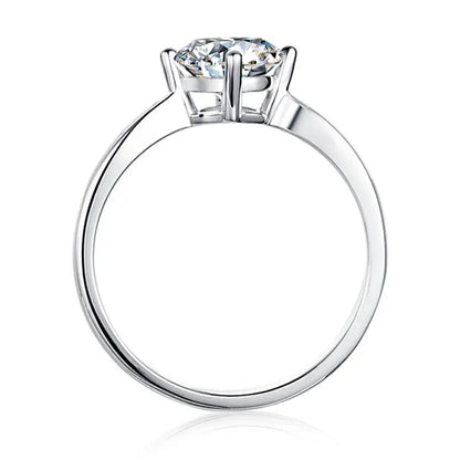 MuShan Luxury Jewelry 925 Sterling Silver Ring VVS Moissanite Luxury Ring for Fiancee 18K Real Gold Plated MST Patent Rings