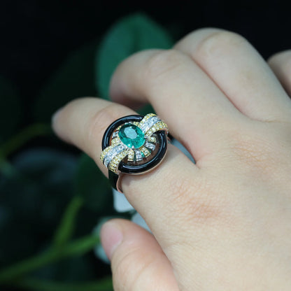 MuShan Jewelry 925 Sterling Silver Ring 5A CZ Gemstones High Carbon Gemstones Designer 925 Sterling Silver Rings Accessories