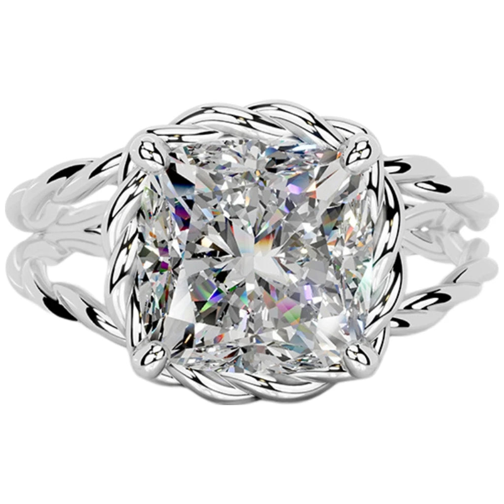 MUSHAN Custom Jewelry 925 Sterling Silver Ring Moissanite D Color VVS Luxury Noble 925 Sterling Silver Rings Diamond Accessories