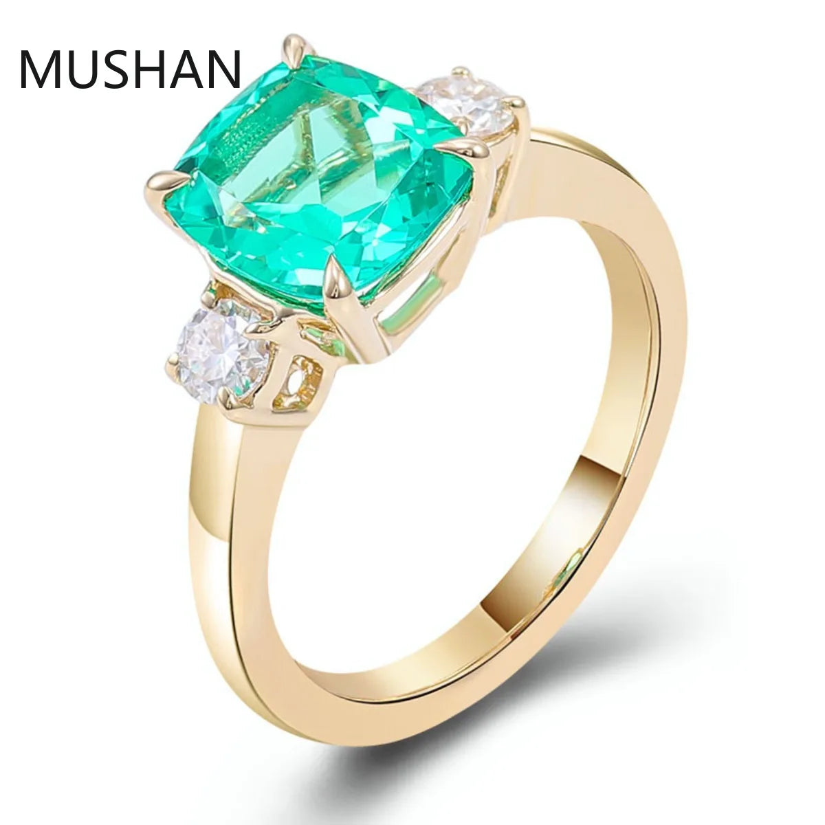 MUSHAN Luxury Custom 14K 18K Gold Rings Band Jewelry With Moissanite Diamond Lab Grown Gemstones Diamond Wedding Ring For Women